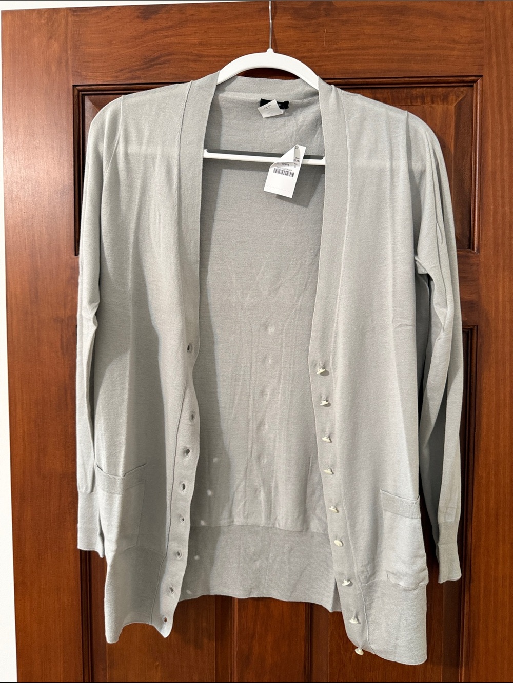 J. Crew Light Gray Open-Front Women's Cardigan
